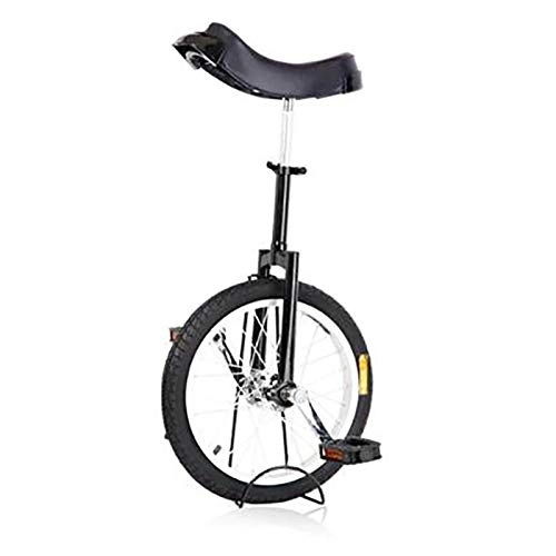 Unicycles : FMOPQ 20 / 24 Inch Adult Super-Tall Unicycles 16 / 18inch Teenagers Boys Girls Balance Cycling Free Stand Alloy Rim Leakproof Tire for Fun Fitness (Color : Black Size : 20INCH)