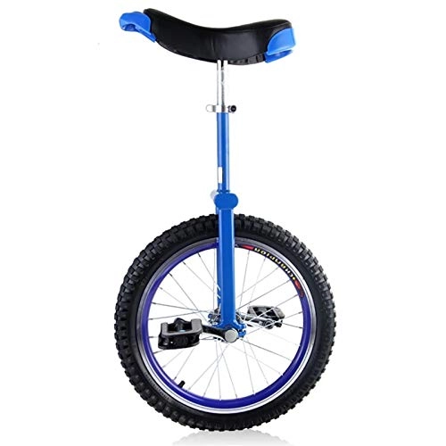 Unicycles : FMOPQ 20 / 24 / inch Wheel Unicycle for Adult Beginner Gift to Kids Students Boys Balance Cycling with Alloy Rim Leakproof Butyl Tire for Fun Exercise (Color : Black Size : 16INCH)