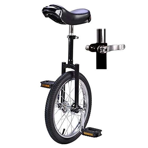 Unicycles : FMOPQ 20" / 24" Wheel Unicycle Widened Tires Cycling for Fitness Exercise Single Wheel Balance Bicycle for Sports Travel Safe Comfortable (Color : Black Size : 20INCH)