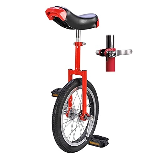 Unicycles : FMOPQ 20" / 24" Wheel Unicycle Widened Tires Cycling for Fitness Exercise Single Wheel Balance Bicycle for Sports Travel Safe Comfortable (Color : RED Size : 20INCH)