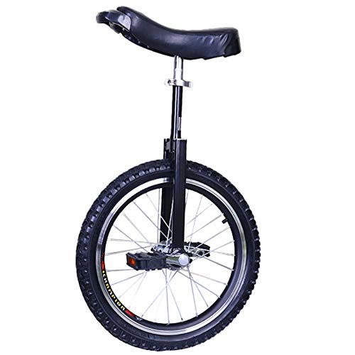 Unicycles : FMOPQ 20 Inch Wheel Adults Unicycles for People Tall / Male / Female(Height from 1.7m-1.8m) 16 / 18 Inch Kids One Wheel Bike for Big Kids / Teenagers (Color : Black Size : 16 INCH Wheel)