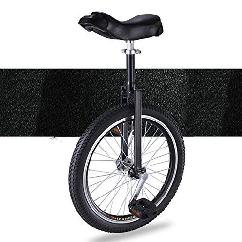 Unicycles : FMOPQ 20 Inches Green Unicycle for Adult / Big Kids / Professionals 16 / 18 Inch Balance Bicycles Skidproof Mute Wheel Release Fun Exercise (Color : Black Size : 18 INCH)