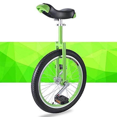 Unicycles : FMOPQ 20 Inches Green Unicycle for Adult / Big Kids / Professionals 16 / 18 Inch Balance Bicycles Skidproof Mute Wheel Release Fun Exercise (Color : Green Size : 16INCH)