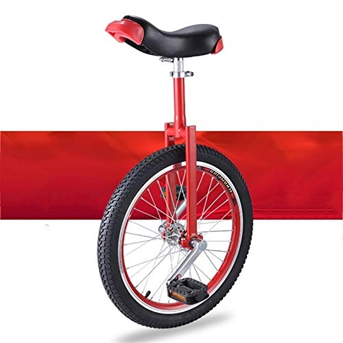 Unicycles : FMOPQ 20 Inches Green Unicycle for Adult / Big Kids / Professionals 16 / 18 Inch Balance Bicycles Skidproof Mute Wheel Release Fun Exercise (Color : RED Size : 16INCH)