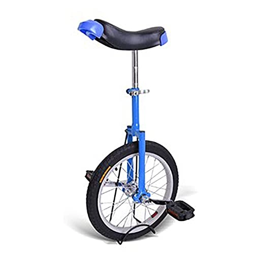 Unicycles : FMOPQ 20" Wheel Unicycle Bike Big Kids / Adults Adjustable Seat Clamp Tire Wheel Cycling for Balance Cycling Exercise Safe Comfortable (Color : Blue)