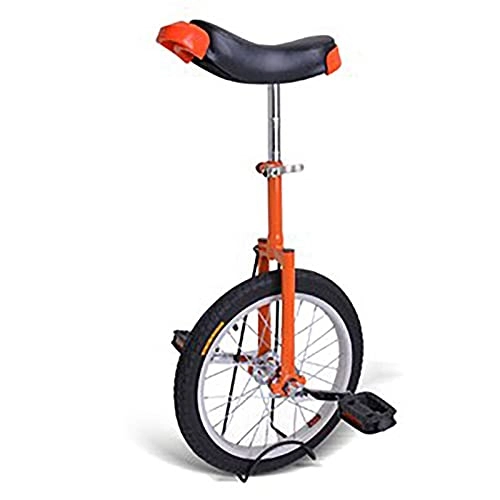 Unicycles : FMOPQ 20" Wheel Unicycle Bike Big Kids / Adults Adjustable Seat Clamp Tire Wheel Cycling for Balance Cycling Exercise Safe Comfortable (Color : Orange)