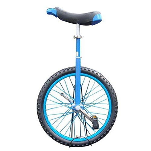 Unicycles : FMOPQ 20in Adult's Trainer Unicycle One Wheel Bike with Alloy Rim for Unisex Adult / Big Kids / Mom / Dad with Height of 1.65m-1.8m Load 150kg (Color : Blue)