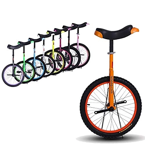 Unicycles : FMOPQ 24 / 20inch Wheel Unicycles for Adult Super-Tall 16 / 18 Inch Balance Cycling for Kids / Beginner / Teenagers Leakproof Butyl Tire Wheel (Color : Orange Size : 18 INCH)