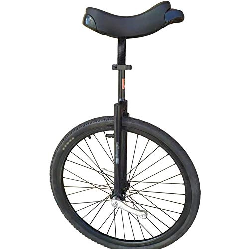 Unicycles : FMOPQ 28 Inch Large Wheel Unicycle for Adult Over 200 Lbs Professionals / Big Kids / Super-Tall People Outdoor Balance Cycling Thick Alloy Rim (Color : Black)