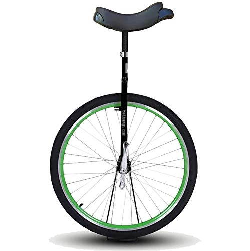 Unicycles : FMOPQ 28inch Wheel Unicycle Adult Large One Wheel Balance Cycling for Beginner / Super-Tall Teen / Big Kids Heavy Duty Outdoor / Road Uni-Cycle (Color : Green)