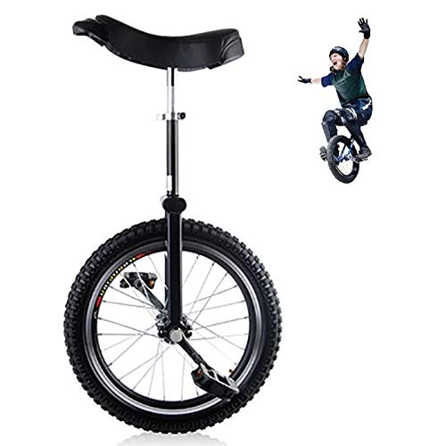 Unicycles : FMOPQ Black(Kid 12 Year Olds) Balance Unicycle(20 / 24') Adults Trainer Professionals Bicycles Extra Thick Alloy Rim Outdoor Fitness (Size : 16INCH)