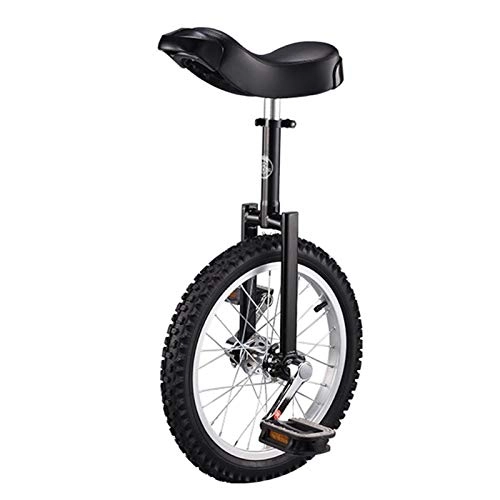 Unicycles : FMOPQ Black Kid's / Adult's Trainer Unicycle with Ergonomical Design Height Adjustable Skidproof Tire Balance Cycling Exercise Bike Bicycle (Size : 18INCH)
