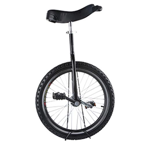 Unicycles : FMOPQ Large Adult's Unicycle for Male / Dad / Professionals 20 / 24 inch Wheel Balance Cycling for Fitness Exercise up to 150Kg / 330 pounds (Color : Black Size : 20 INCH Wheel)
