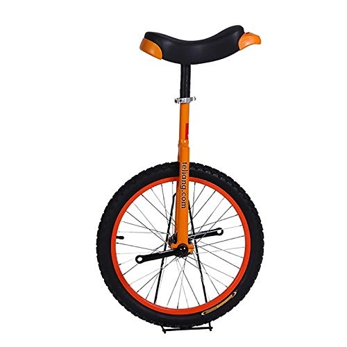 Unicycles : FMOPQ Orange Unicycle with Adjustable Seat and Non-Slip Pedal Young Adults Balance Cycling Exercise Bike Bicycle 16inch / 18inch / 20inch (Size : 18INCH)