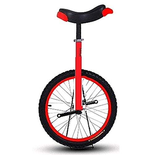 Unicycles : FMOPQ Red Child Unicycles with 16 / 18'Wheel 20'Beginner One Wheel Bike for Professionals / Unisex(Up to 150Kg) Fitness Exercise (Size : 18INCH Wheel)