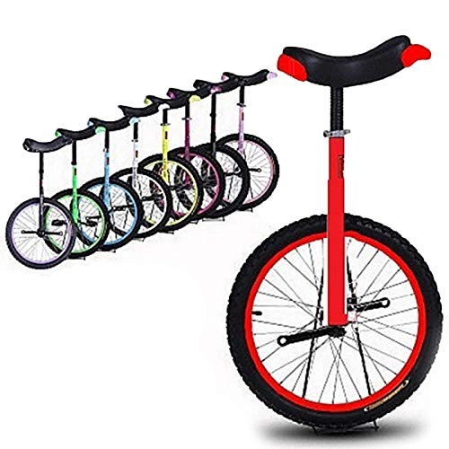 Unicycles : FMOPQ Red Kid's / Adult's Trainer Unicycle with Ergonomical Design Height Adjustable Skidproof Tire Balance Cycling Exercise Bike Bicycle (Size : 16INCH)