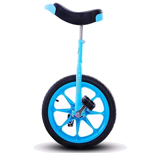 Unicycles : FMOPQ Self Balancing Exercise 16in Wheel Kids Unicycle Unisex Beginners Uni-Cycle for Children(120cm-140cm) Best Birthday Presents One Wheel Bicycle / Bike (Color : Blue Size : 16INCH Wheel)