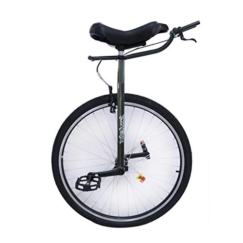 Unicycles : FMOPQ Tall Adults Unicycle Heavy Duty Extra Large 28"(71cm) Wheel Bike with Handle and Brakes for Big Kid Height from 160-195cm(63"-77") Height Adjustable