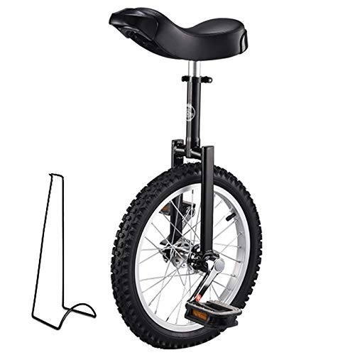 Unicycles : FMOPQ Unicycle Cycling for Beginners / Professionals Kids / Adults / Teens Outdoor Exercise Bike with Stand Skidproof Tire Alloy Rim (Color : Black Size : 20INCH)