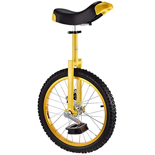 Unicycles : FMOPQ Yellow 18" Unicycle for Kids / Teens / Beginner Boy Girl Balance Cycling for Outdoors Sports Exercise 7 / 8 / 9 / 10 / 12 Years Old