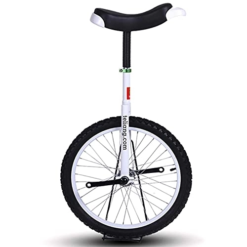 Unicycles : FZYE White 20 Inch Balance Cycling for Adults Male / Professionals, 16'' / 18'' Wheel Unicycles for Big Kids / Small Adults, Outdoor Sports Fitness Exercise