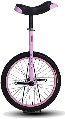 Unicycles : GAODINGD Unicycle for Adult Kids 14 / 16 / 18 / 20 Inch Mountain Bike Wheel Frame Unicycle Cycling Bike With Comfortable Release Saddle Seat For Kids / Adult / Teen, Pink (Color : Pink, Size : 14 Inch Wheel)