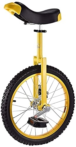 Unicycles : GAODINGD Unicycle for Adult Kids 18 Inch Wheel Kids Unicycle For 10 / 12 / 13 / 14 / 15 Year Old Children, Great For Your Daughter / Son, Girl, Boy Birthday Gift, Adjustable Seat Height (Color : Yellow)