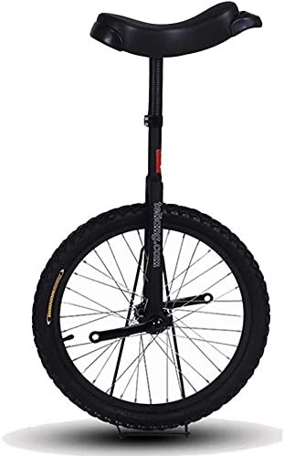 Unicycles : GAODINGD Unicycle for Adult Kids Classic Black Unicycle For Beginner To Intermediate Riders, 24 Inch 20 Inch 18 Inch 16 Inch Wheel Unicycle For Kids / Adult (Color : Black, Size : 20 Inch Wheel)