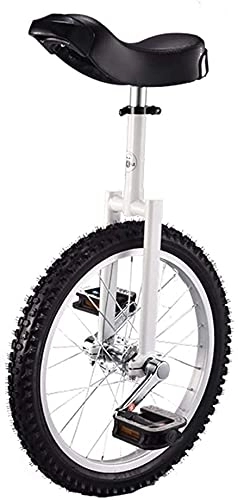 Unicycles : GAODINGD Unicycle for Adult Kids Kid's / Adult's Balance Unicycle 16" / 18" / 20" White, Boys Girls Birthday Gift, Balance Cycling Bike Bicycle With Height Adjustable Seat
