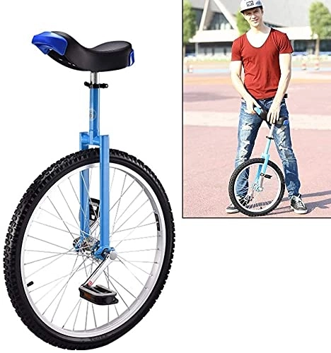 Unicycles : GAODINGD Unicycle for Adult Kids Large Starter Adults Unicycles, With 24-Inch Big Wheels & Comfortable Seat, Big Kids / Mom / Dad / Adults Birthday Gift, Load 330 Lbs (Color : Blue, Size : 24 Inch Wheel)