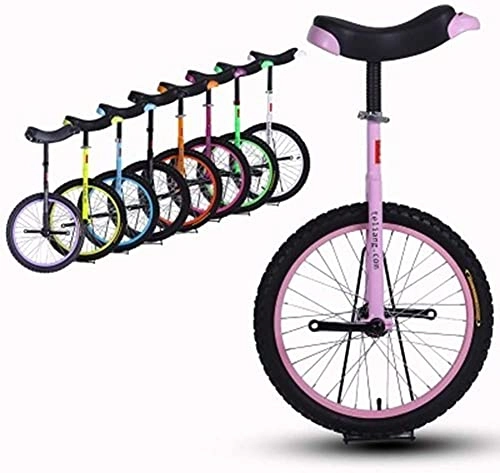 Unicycles : GAODINGD Unicycle for Adult Kids Unicycle, 16 18 20 24Inch Adjustable Height Balance Cycling Exercise Trainer Use For Kids Adults Exercise Fun Bike Cycle Fitness (Color : Pink, Size : 16 inch)