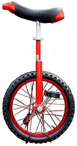 Unicycles : GAODINGD Unicycle for Adult Kids Unicycle 16 / 18 / 20 Inch Single Round Children's Adult Adjustable Height Balance Cycling Exercise Red (Size : 16 inch)