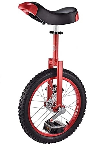 Unicycles : GAODINGD Unicycle for Adult Kids Unicycle 16 / 18 Inch Single Round Children's Adult Adjustable Height Balance Cycling Exercise Red (Size : 16 inch)