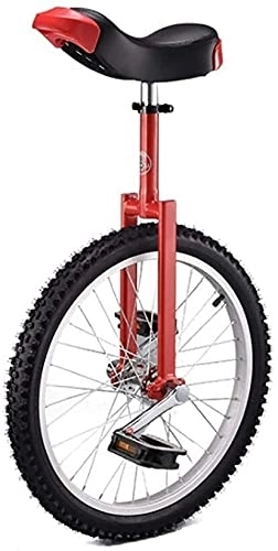 Unicycles : GAODINGD Unicycle for Adult Kids Unicycle 20 Inch Single Round Children's Adult Adjustable Height Balance Cycling Exercise Multiple Colour Unicycle (Color : Red, Size : 20 inch)