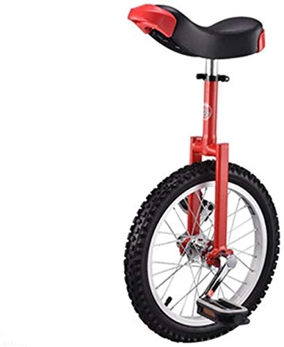 Unicycles : GAODINGD Unicycle for Adult Kids Unicycle, Adjustable Bike 16" 18" 20" Wheel Trainer 2.125" Skidproof Tire Cycle Balance Use For Beginner Kids Adult Exercise Fun Fitness (Color : Red, Size : 20 inch)