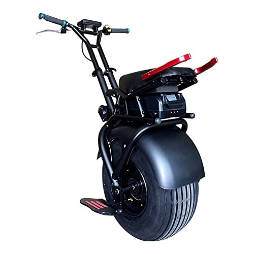 Unicycles : GUHUIHE 18" Big Single Wheel Scooter One Wheel Adult Electric Motorcycle Scooter With Seat 60V Electric Unicycle Scooter