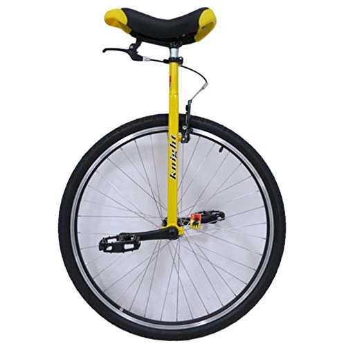 Unicycles : Heavy Duty Adults Unicycles for Outdoor Sports, 28'' Wheel Balance Cycling for Tall People Male and Professionals, Load 150kg / 330Lbs (Color : Yellow)