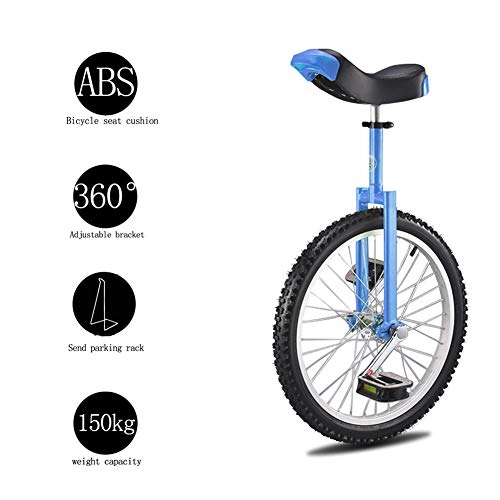 Unicycles : HJRL Unicycle, Adjustable Bike Trainer 2.125" 16 18 20 Wheel Skidproof Tire Cycle Balance Use For Beginner Kids Adult Exercise Fun Fitness