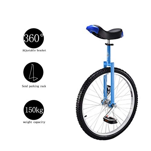 Unicycles : HJRL Unicycle, Adjustable Bike Trainer 2.125" Wheel Skidproof Tire Cycle Balance Use For Beginner Kids Adult Exercise Fitness Fun 24