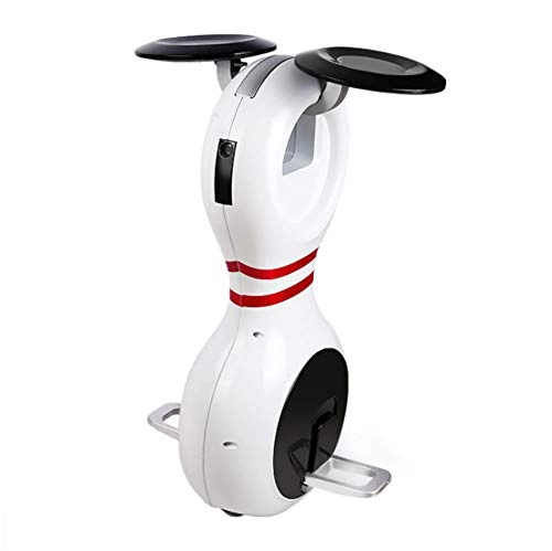Unicycles : HOPELJ Electric Unicycle, Range 10km Power 350W, Unicycle Scooter with Bluetooth Speaker, Foldable Seat and Pedal, White
