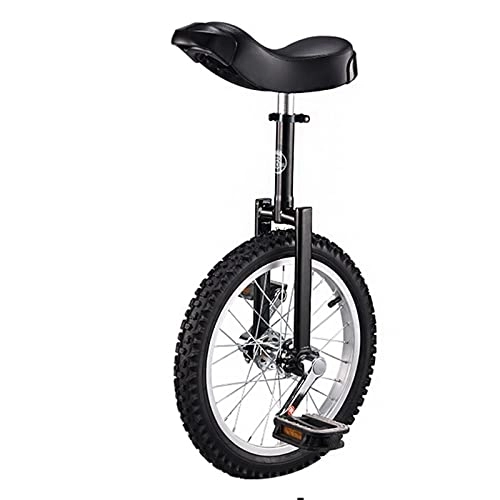 Unicycles : HTDXE Wheel Trainer Unicycle 16" / 18" / 20" / 24" Strong Steel Frame, Plastic Pedals Contoured Ergonomic Saddle Road Cycling for Men / Women / Big Kids, 16in
