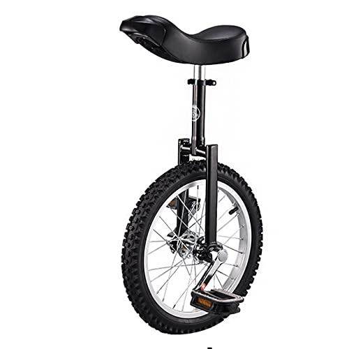 Unicycles : HTDXE Wheel Trainer Unicycle 16" / 18" / 20" / 24" Strong Steel Frame, Plastic Pedals Contoured Ergonomic Saddle Road Cycling for Men / Women / Big Kids, 18in