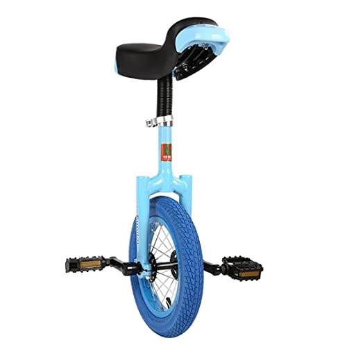 Unicycles : HWBB 12 Inch Wheel Mini Unicycles with Skidproof Tire & Adjustable Seat, Beginners Kids Cycling Exercise, for People 92cm ~ 135cm Tall (Color : Blue)
