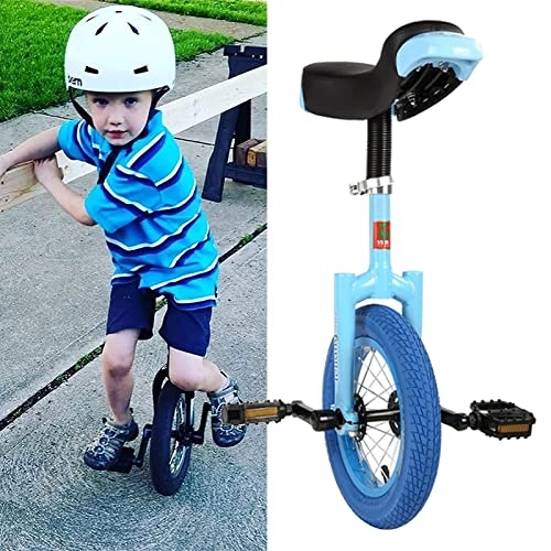 Unicycles : HWBB 12 Inch Wheel Small Unicycles for Kids, for People 36" ~ 53" Tall, Mountain Exercise Balance Fitness Alloy Rim Unicycles (Color : Blue)