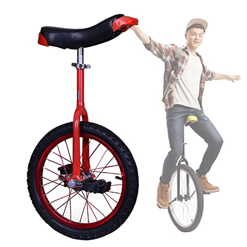 Unicycles : HWBB 20 Inch Wheel Unicycle for Mountain Exercise Balance Fitness, Unisex Adult Tall People Outdoor Sports Balance Bike, for People 5ft - 6ft Tall, Load 150kg / 330lbs (Color : Red)
