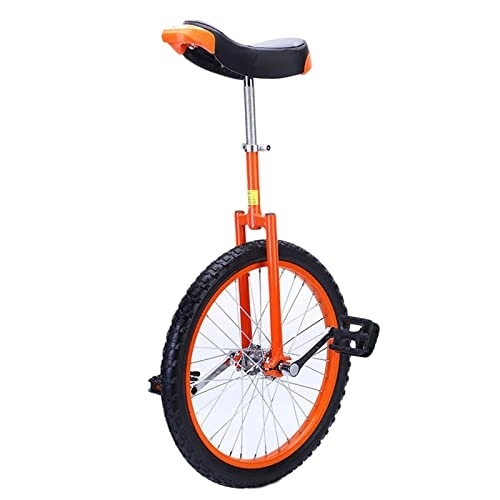 Unicycles : HWF 14 16 18 inch Unicycle for Kids Boys Girls, 24 20 inch Unicycle for Adult / Men / Women / Big Kids, One Wheel Bike, Beginner Uni-Cycle Single Wheel, Loads 100kg (Color : Orange, Size : 16")