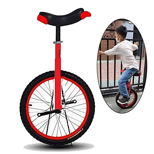 Unicycles : HWF 16" / 18" Wheel Unicycle for Kids / Boys / Girls, Large 20" Freestyle Cycle Unicycle for Adults / Big Kids / Mom / Dad, Best Birthday Gift, Red (Color : Red, Size : 18 Inch Wheel)