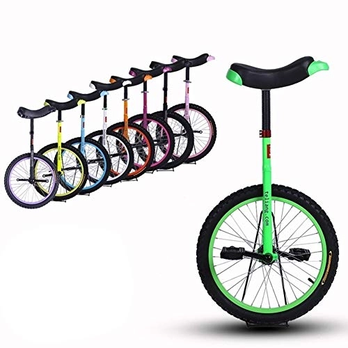 Unicycles : HWF 24 Inch Unicycles for Adults / Big Kids - Uni Cycle, One Wheel Bike for Kids Men Woman Teens Boy Rider, Best Birthday Gift (Color : Green, Size : 24 Inch Wheel)