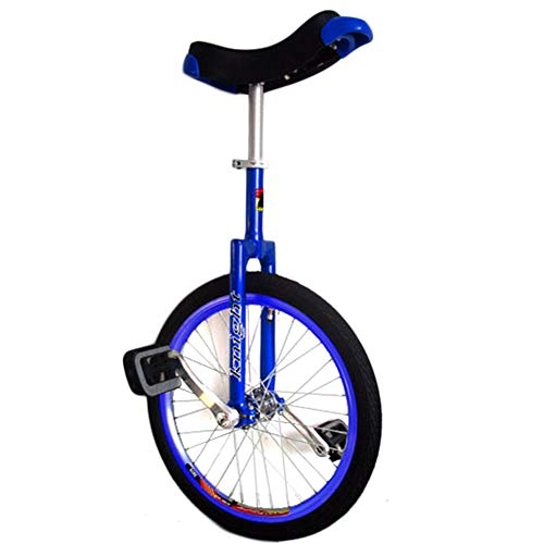 Unicycles : HWF 24 Inch Unicycles for Adults Kids - Lightweight & Strong Aluminum Frame, Uni Cycle, One Wheel Bike for Adults Kids Men Teens Boy Rider (Color : Blue, Size : 24 Inch Wheel)