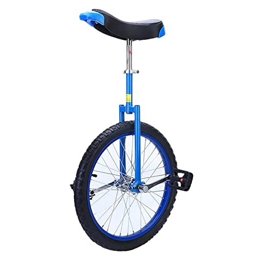 Unicycles : HWF Large 24 20 inch Unicycle for Adult / Men / Women / Big Kids, Small 14 16 18 inch Unicycle for Kids Boys Girls, Beginner Uni-Cycle Single Wheel, Loads 100kg (Color : Blue, Size : 14")